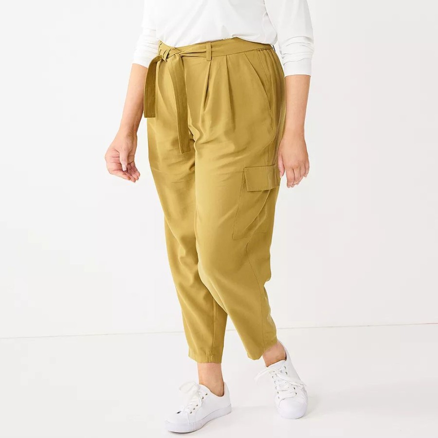 * Plus Size Nine West High-Waisted Tapered Pants | Bottoms