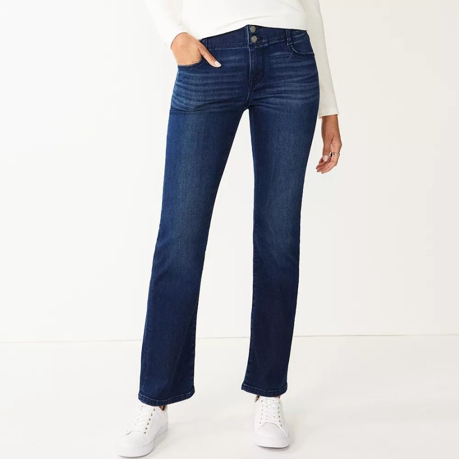 * Women'S Nine West Curvy Tummy-Control Bootcut Jeans | Bottoms