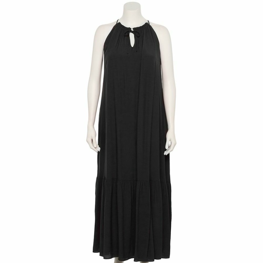 * Plus Size Nine West Tiered Peasant Maxi Dress | Dresses