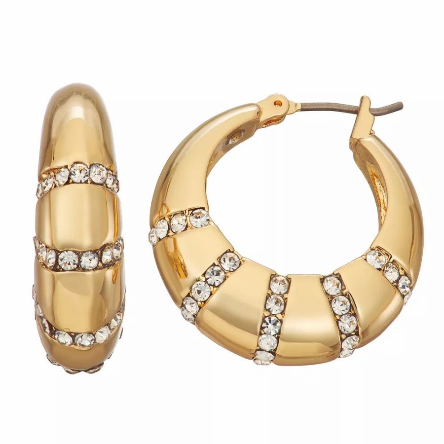 * Nine West Gold Tone Hoop Earrings | Earrings