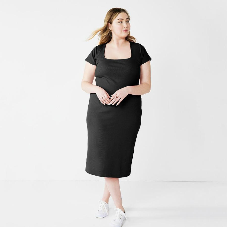 * Plus Size Nine West Back Keyhole Cutout Bodyon Dress | Dresses