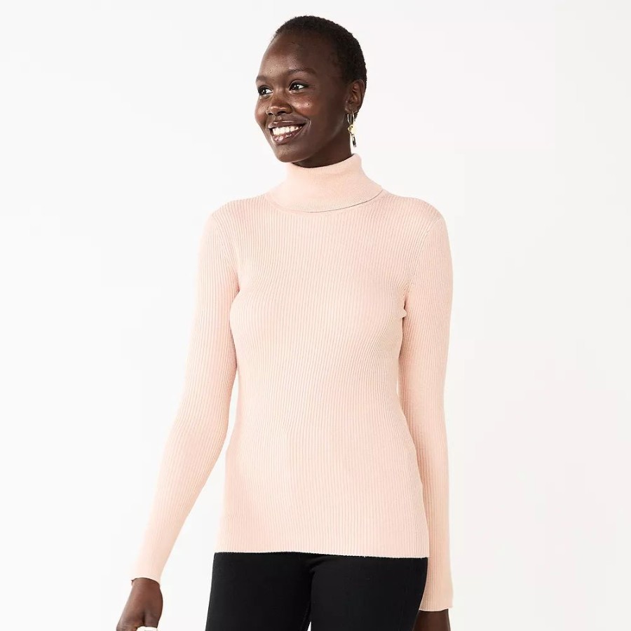 * Women'S Nine West Rib Turtleneck Top | Tops