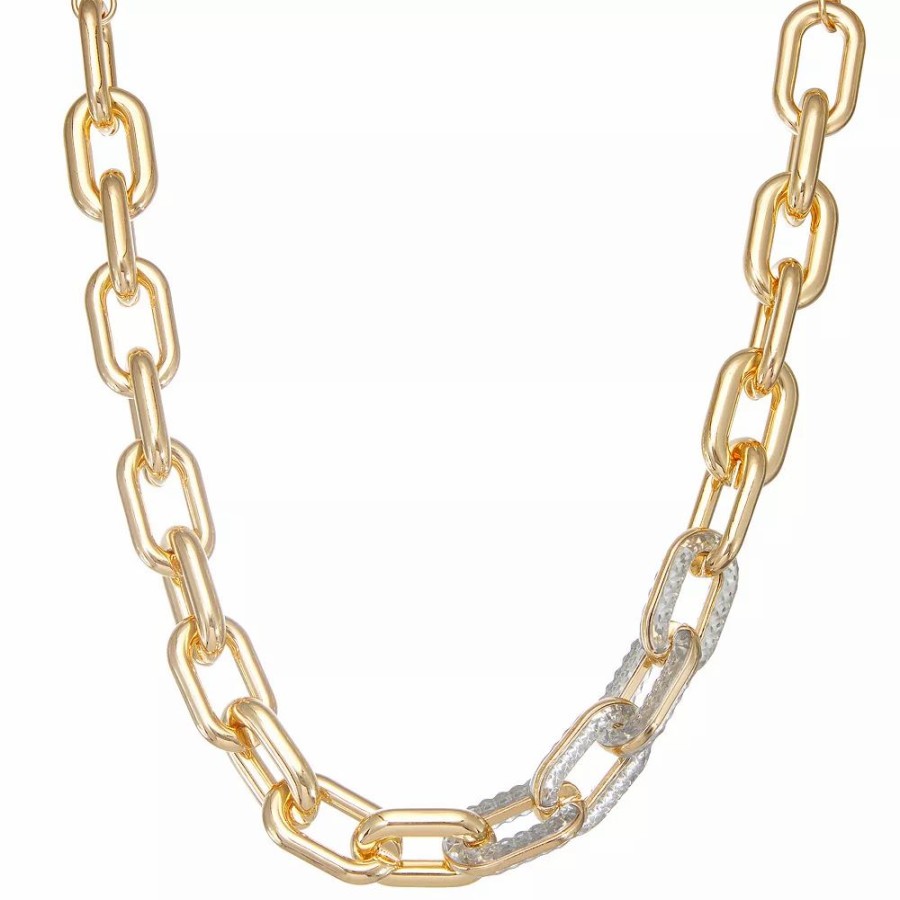 * Nine West Gold Tone Link Collar Necklace | Necklaces