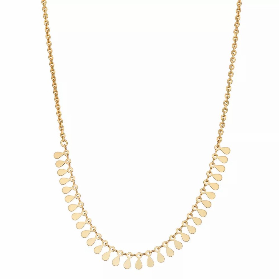 * Nine West Gold Tone Shaky Frontal Necklace | Necklaces