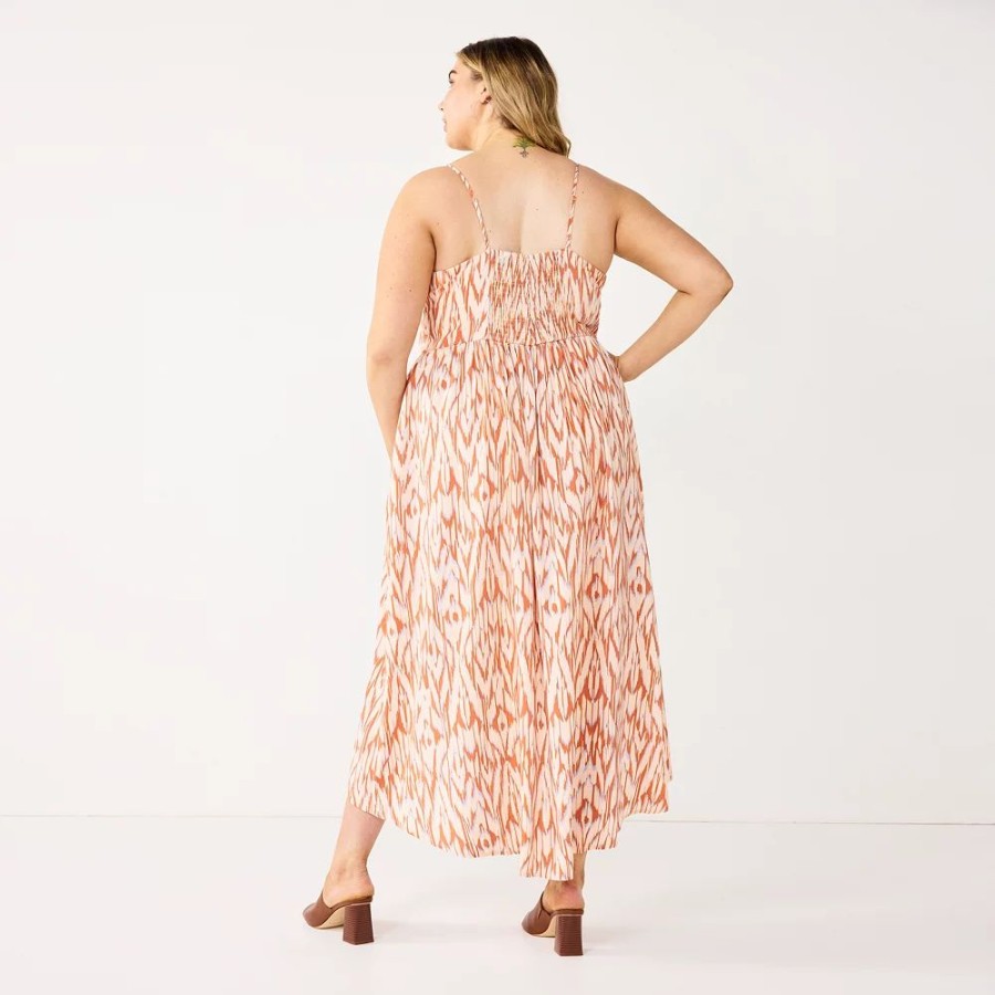 * Plus Size Nine West Twist-Front High-Low Midi Dress | Dresses