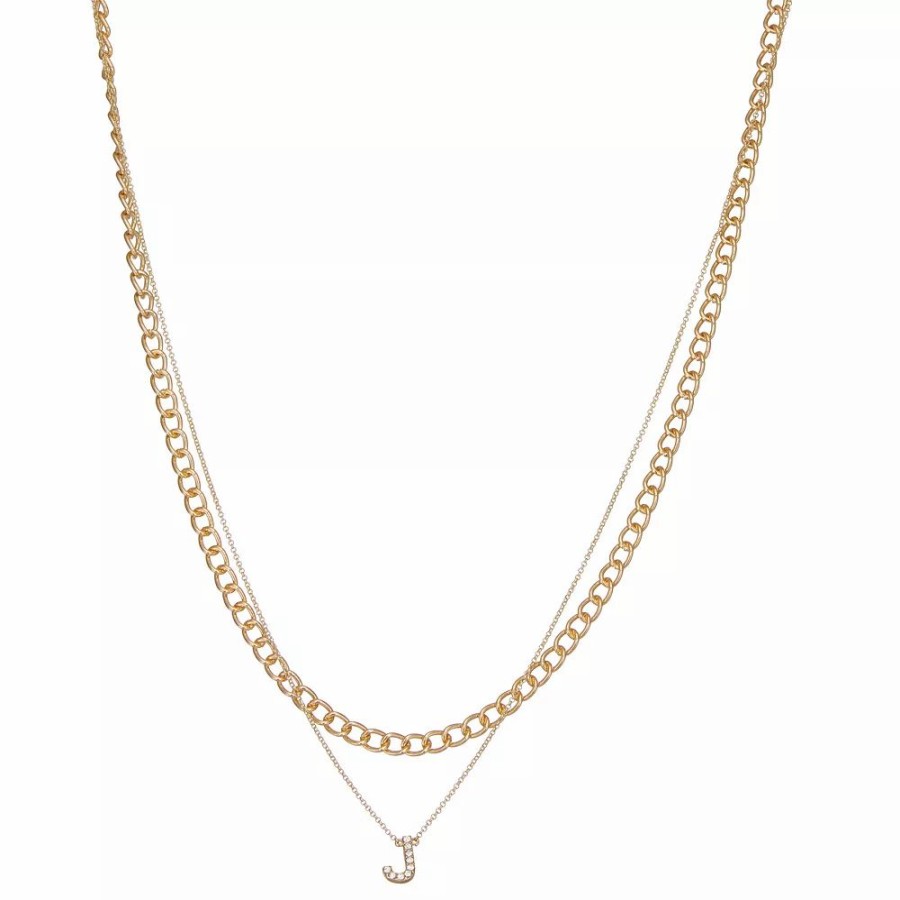 * Nine West Multi-Row Initial "J" Pendant Necklace | Necklaces