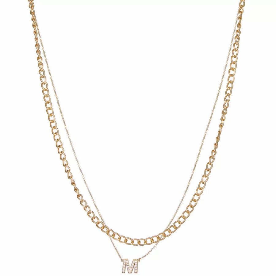 * Nine West Multi-Row Initial "M" Pendant Necklace | Necklaces