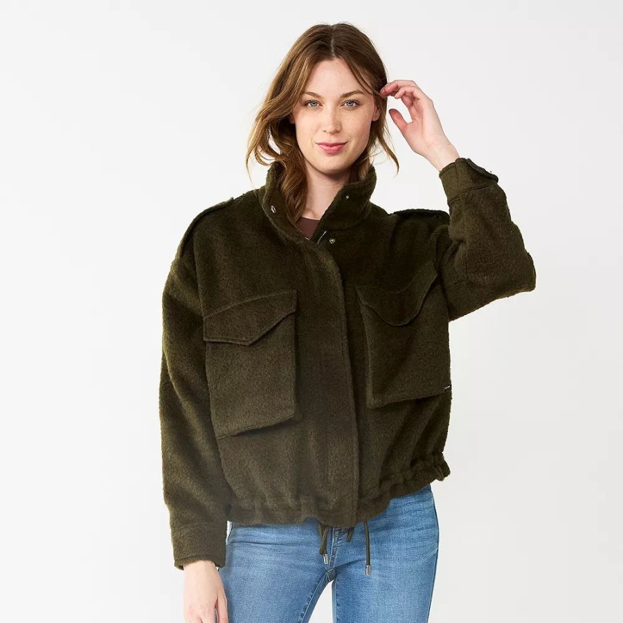 * Women'S Nine West Bomber Shacket | Outerwear