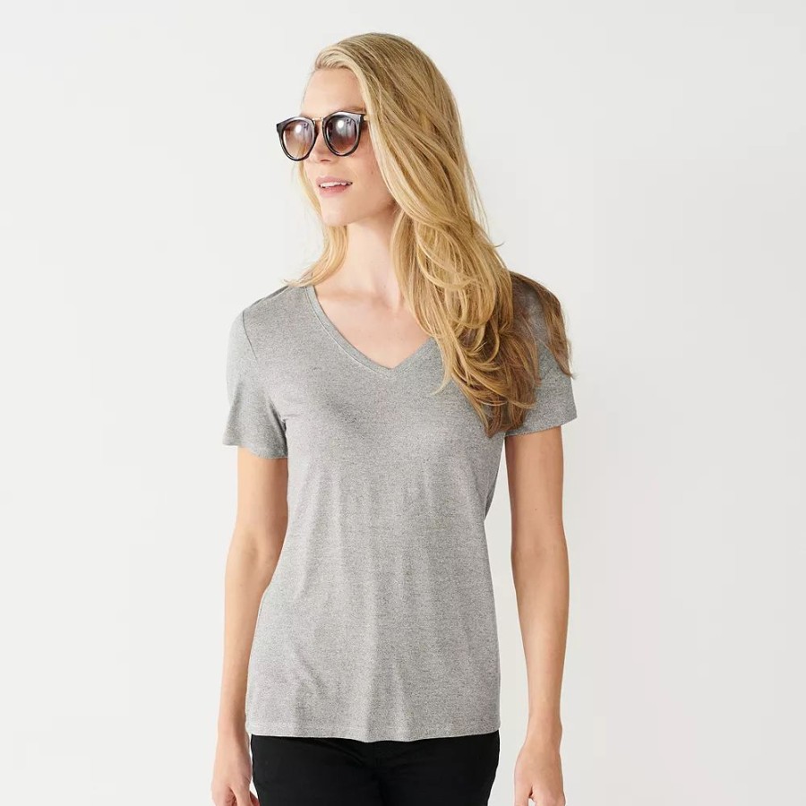 * Women'S Nine West Essential V-Neck Tee | Tops