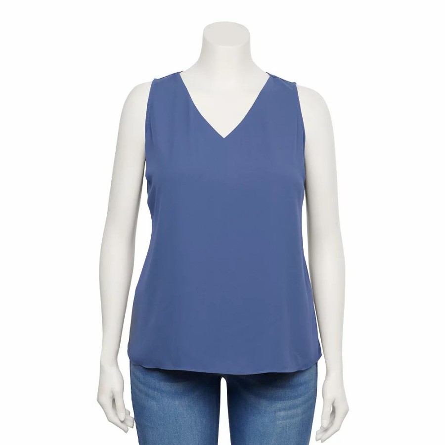 * Plus Size Nine West Essential V-Neck Tank | Tops