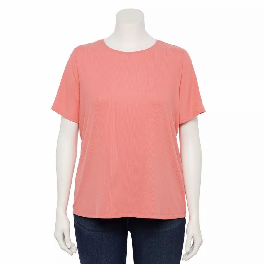 * Plus Size Nine West Essential Crewneck Tee | Tops