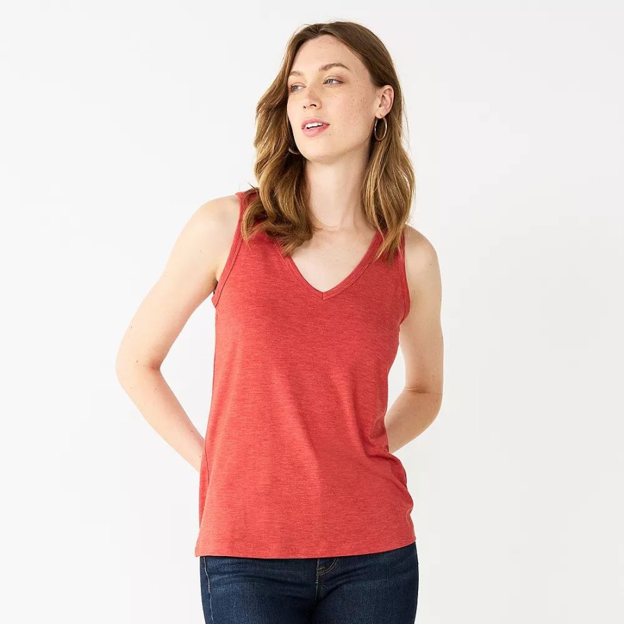 * Women'S Nine West Easy V-Neck Tank | Tops