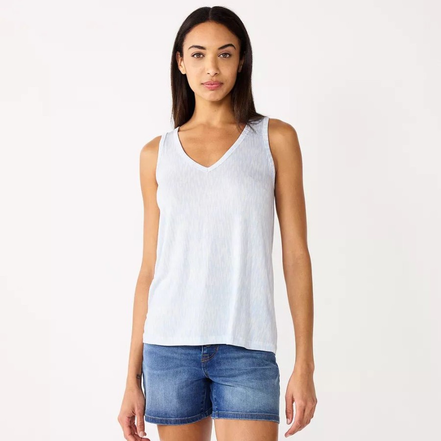 * Women'S Nine West Easy V-Neck Tank | Tops