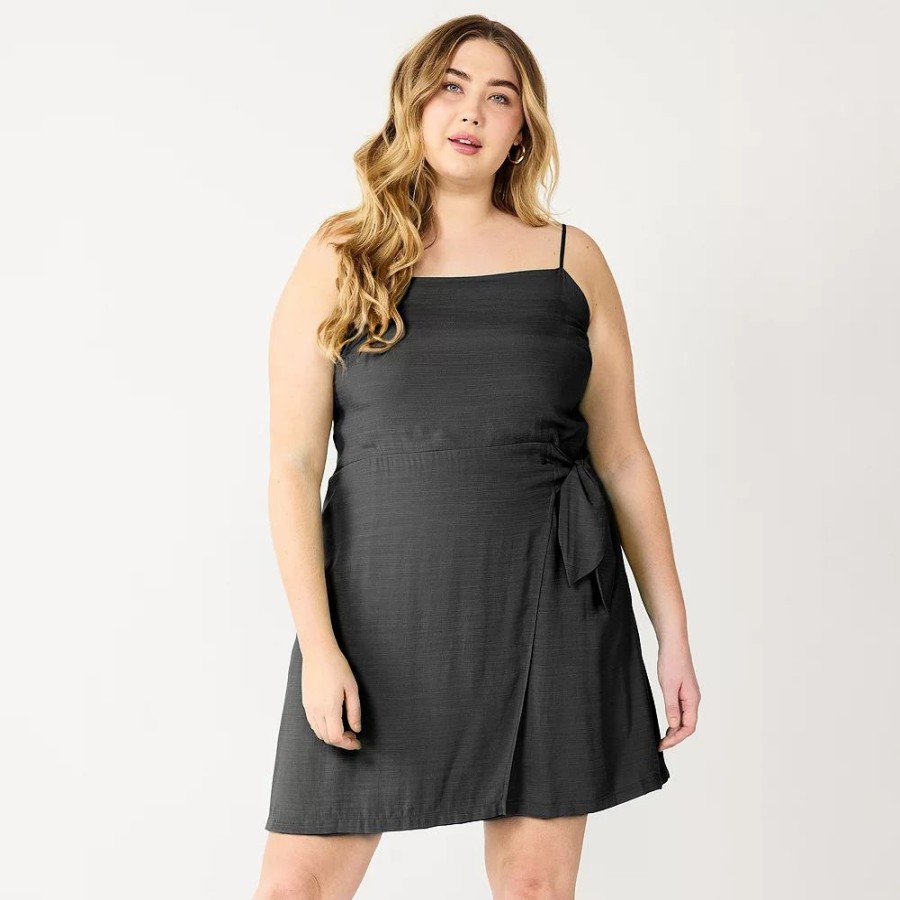 * Plus Size Nine West Gathered Side-Tie Sheath Dress | Dresses