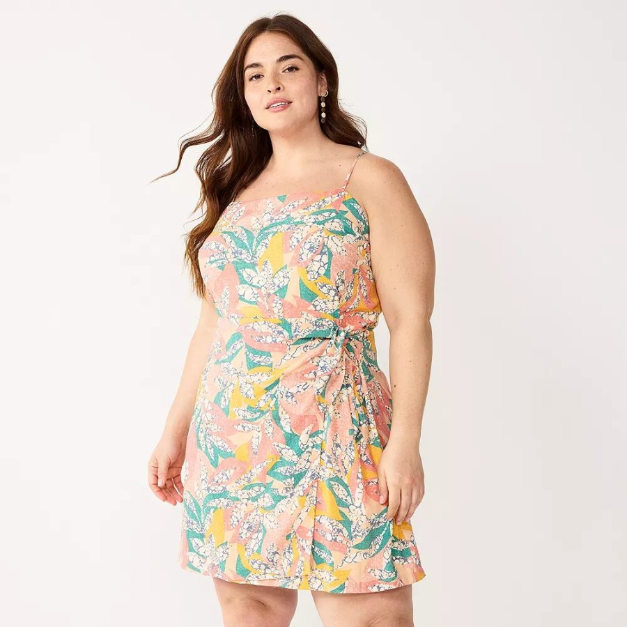 * Plus Size Nine West Gathered Side-Tie Sheath Dress | Dresses