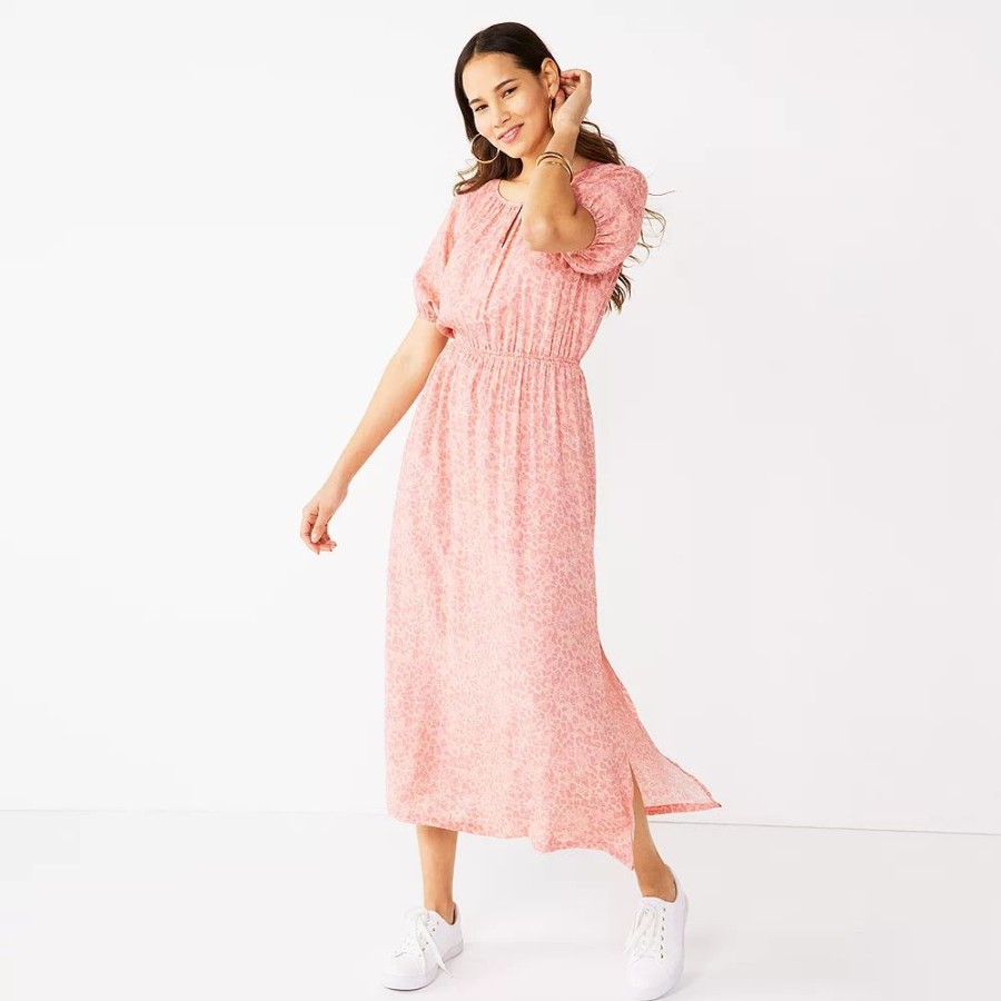 * Women'S Nine West Puff Sleeve Maxi Dress | Dresses